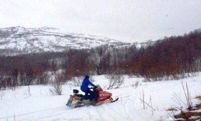 Exploring Finnmark by snowmobile. Photo: Jolyon Smith.