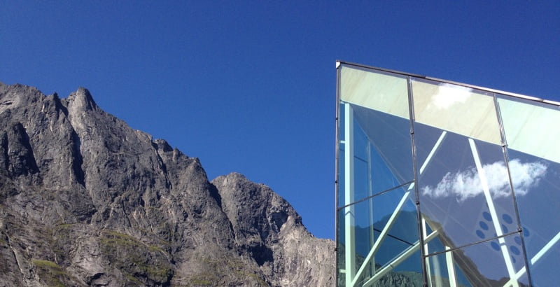 Trollveggen and its modern visitor centre