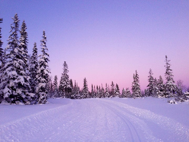 A beautiful snowy scene in Norway