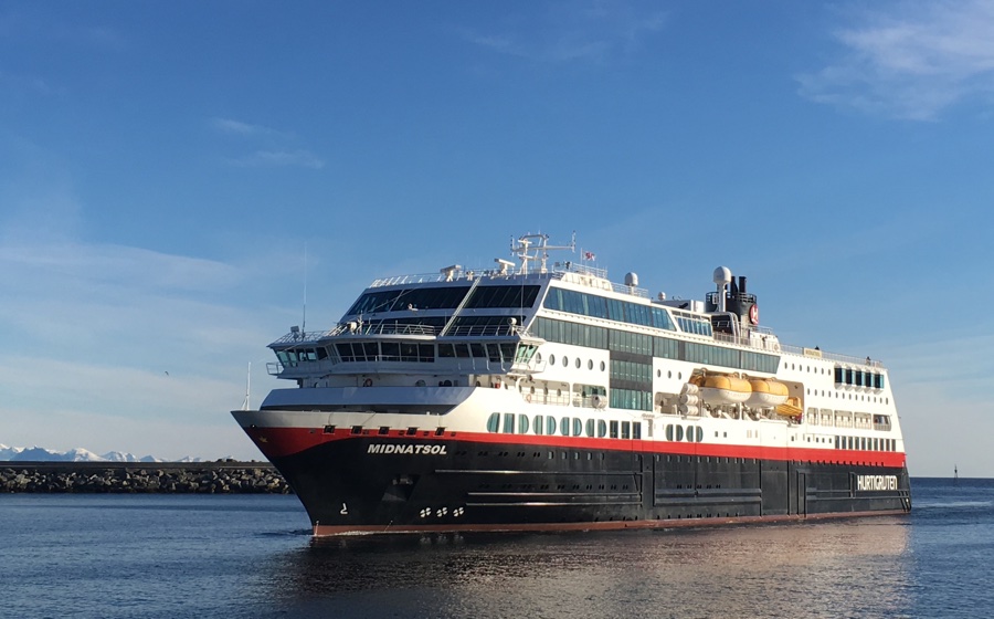 The Hurtigruten ship 'Midnattsol' in Svolvær