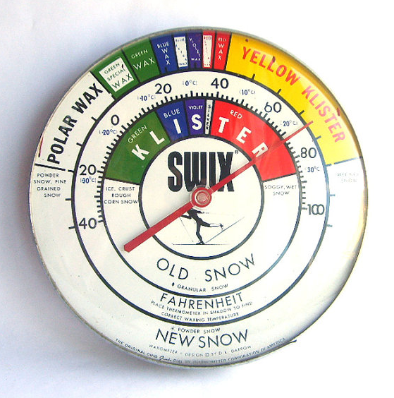 Ski wax thermometer