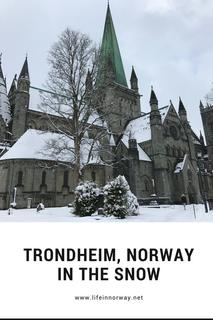 Trondheim, Norway, in the snow. Beautiful winter photography from Scandinavia