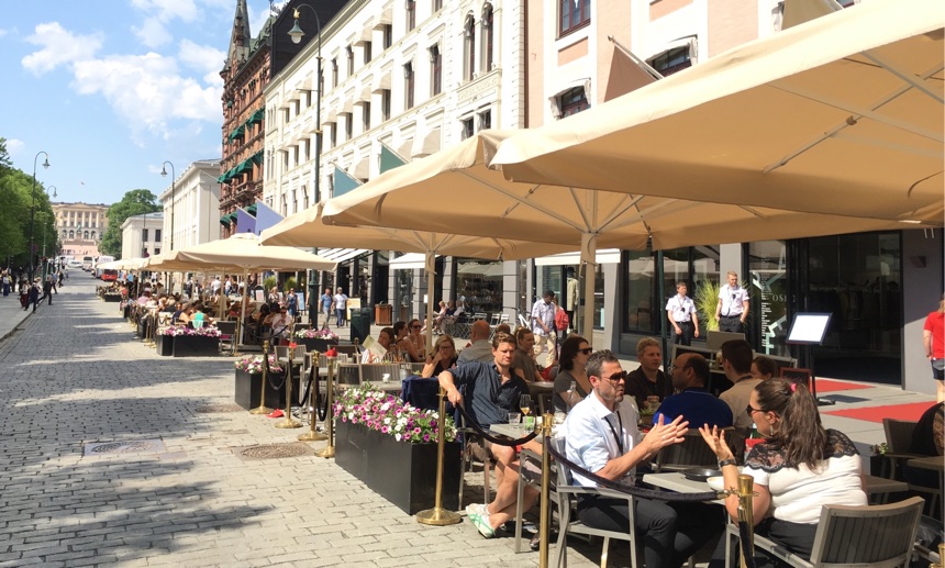 Karl Johans gate in the summer