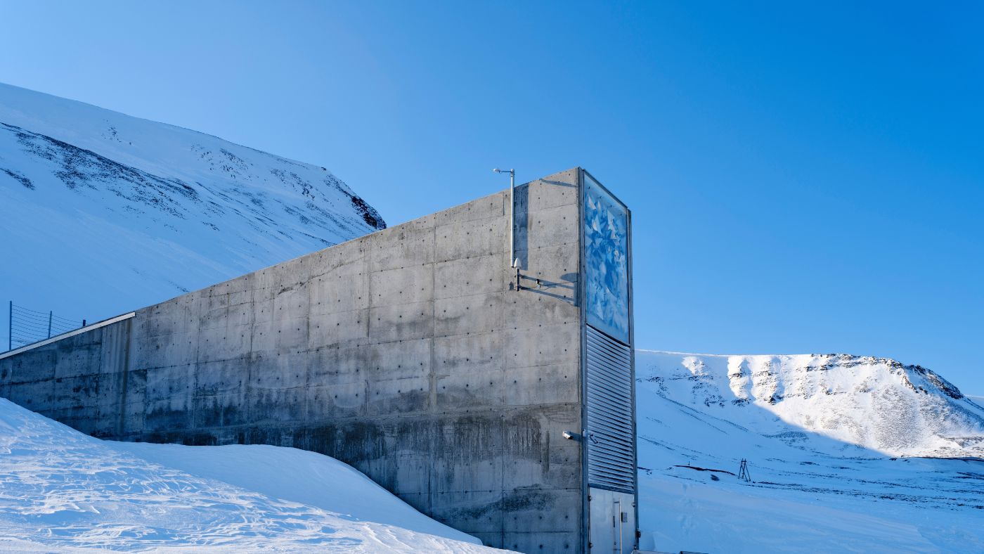 Entrance to the Global Seed Vault in Svalbard.