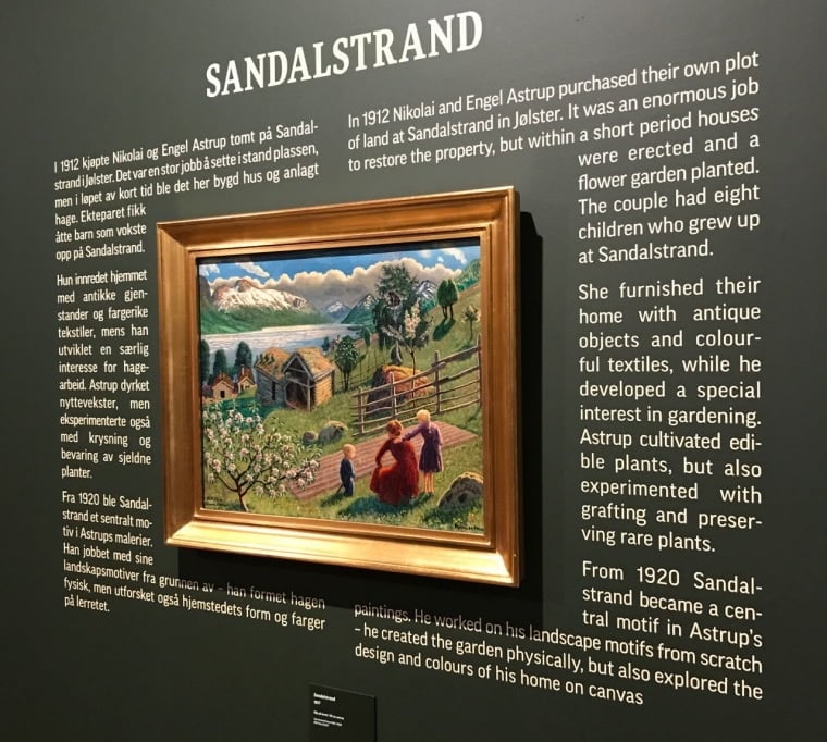 Sandalstrand at the Astrup exhibition in Bergen, Norway