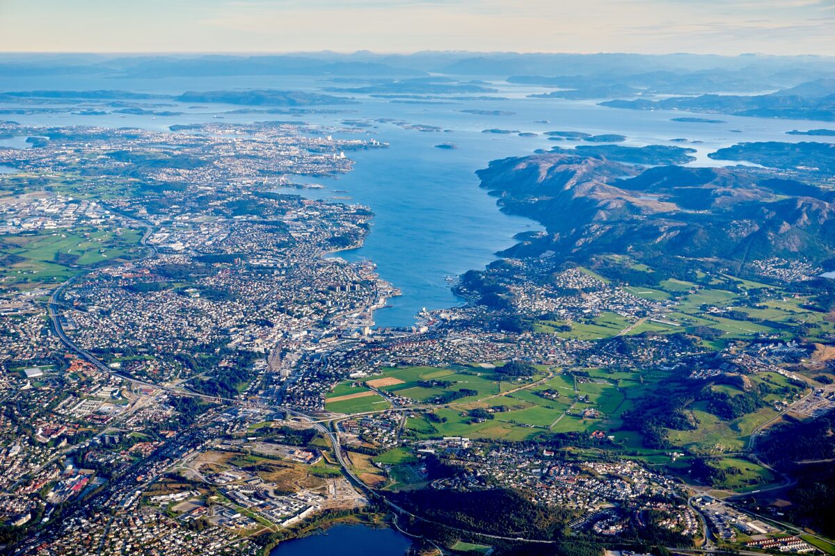 A Norwegian city from above