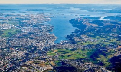 A Norwegian city from above
