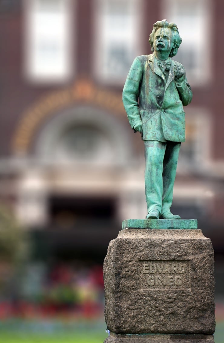 Edvard Grieg statue in Bergen, Norway