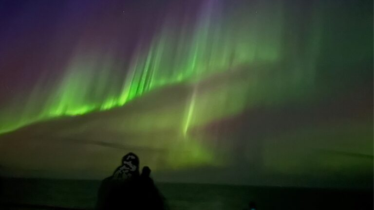 Photo of the Northern Lights off the coast of Norway. Photo: David Nikel.