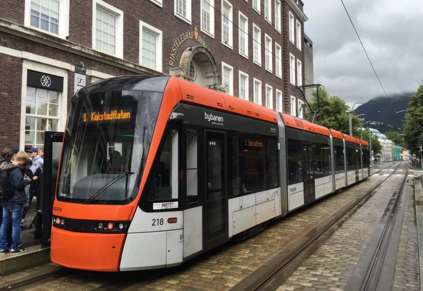 Bergen's light rail system now serves the airport.