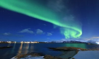 Northern lights photography in northern Norway