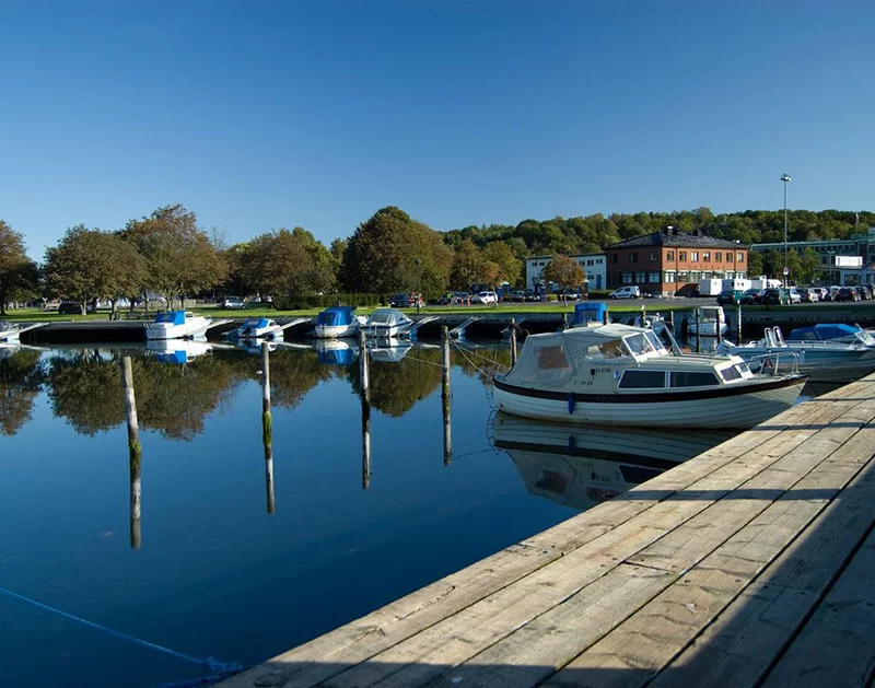 Boat in harbour at Sandefjord