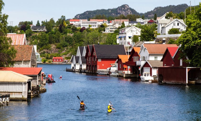 Kayaking in Flekkefjord