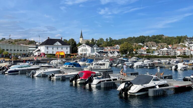 Grimstad harbour in Southern Norway. Photo: David Nikel.