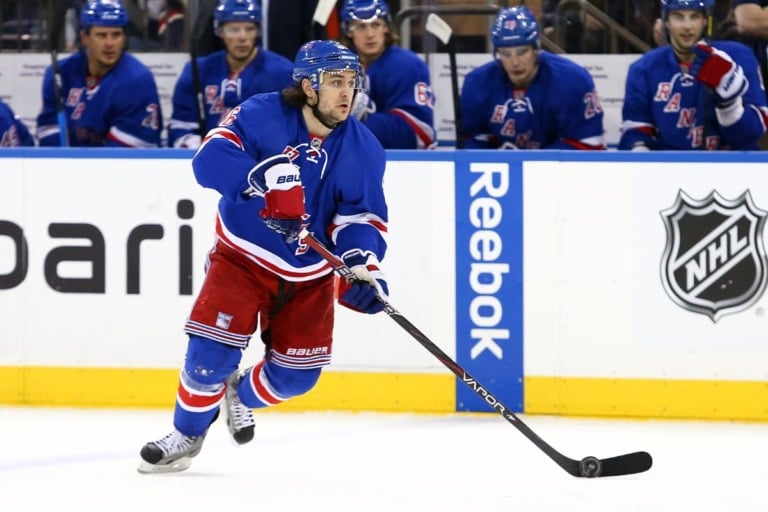 Mats Zuccarello playing for his former club, New York Rangers. Photo: Debby Wong / Shutterstock.com.