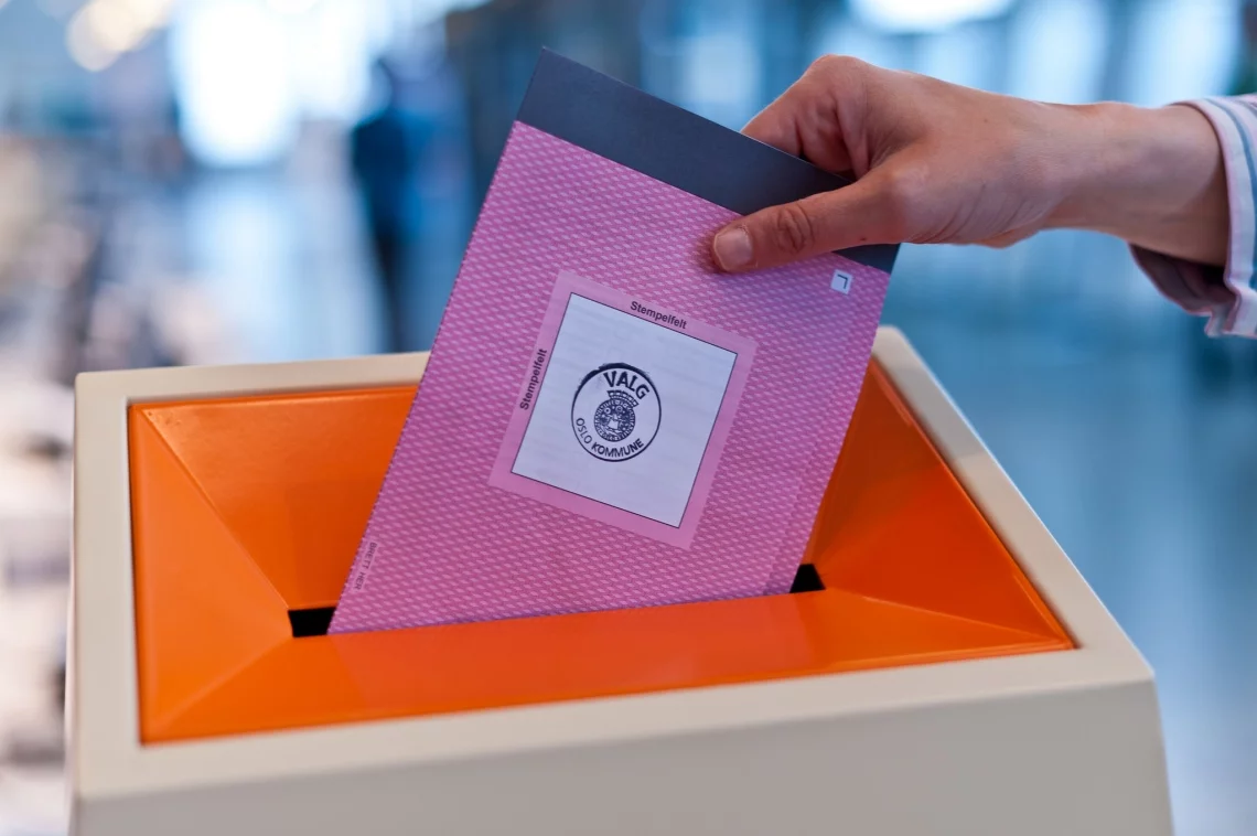 Ballot paper in Norway
