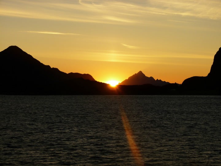 Sunset on Hurtigruten
