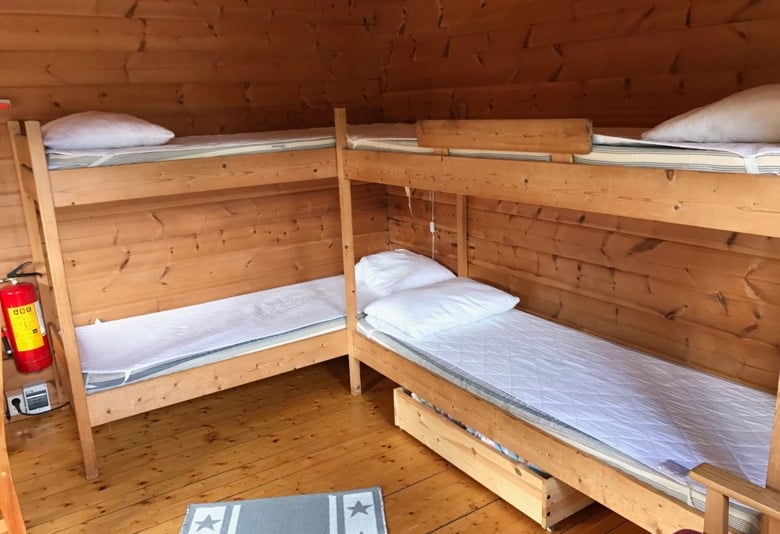 Bunk beds in the cabin