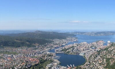 A panorama of Bergen city in Norway