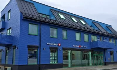 Blue bank in Norway
