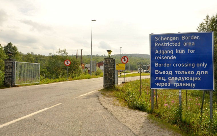 The Norwegian border to Russia