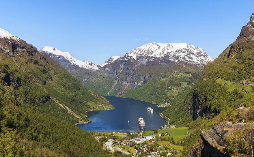 Famous viewpoint of the Geirangerfjord in Norway