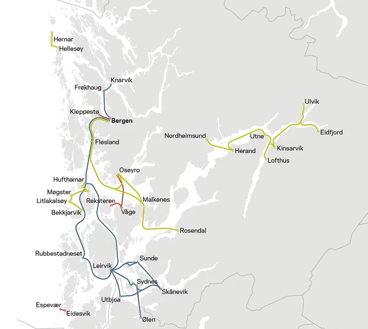 Ferries in the Bergen region