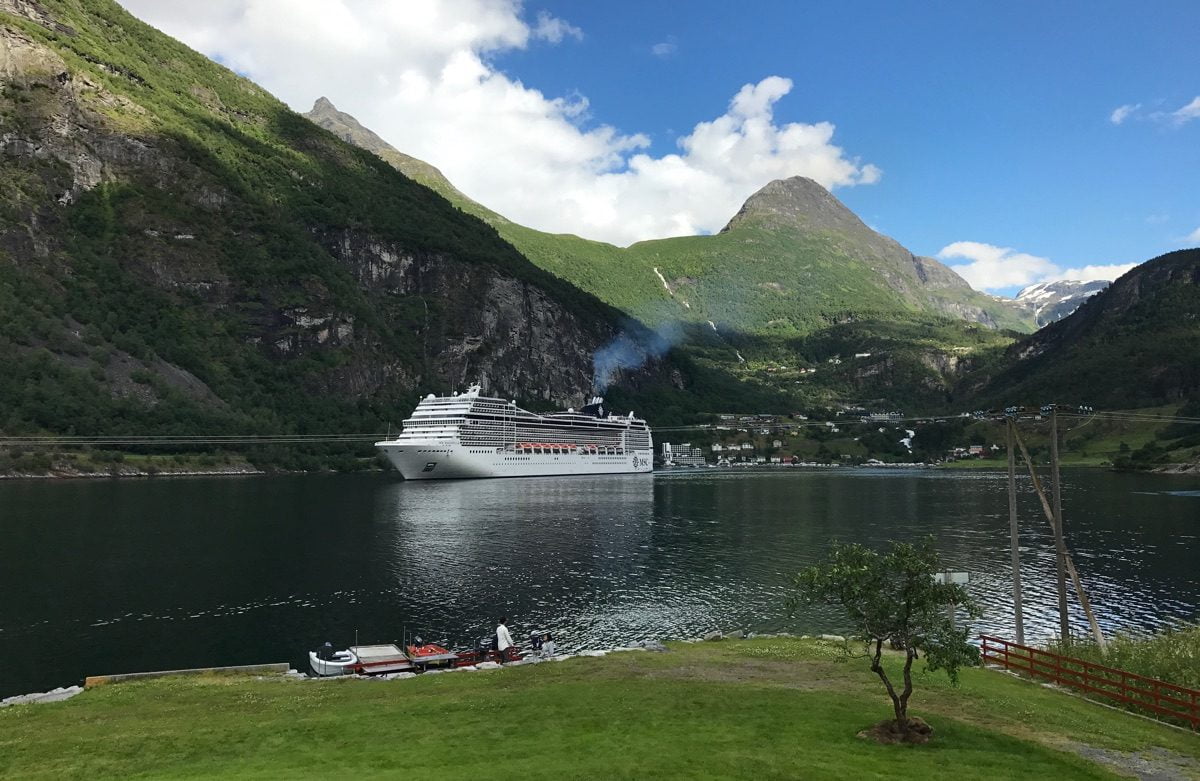 Fjord view from terrace