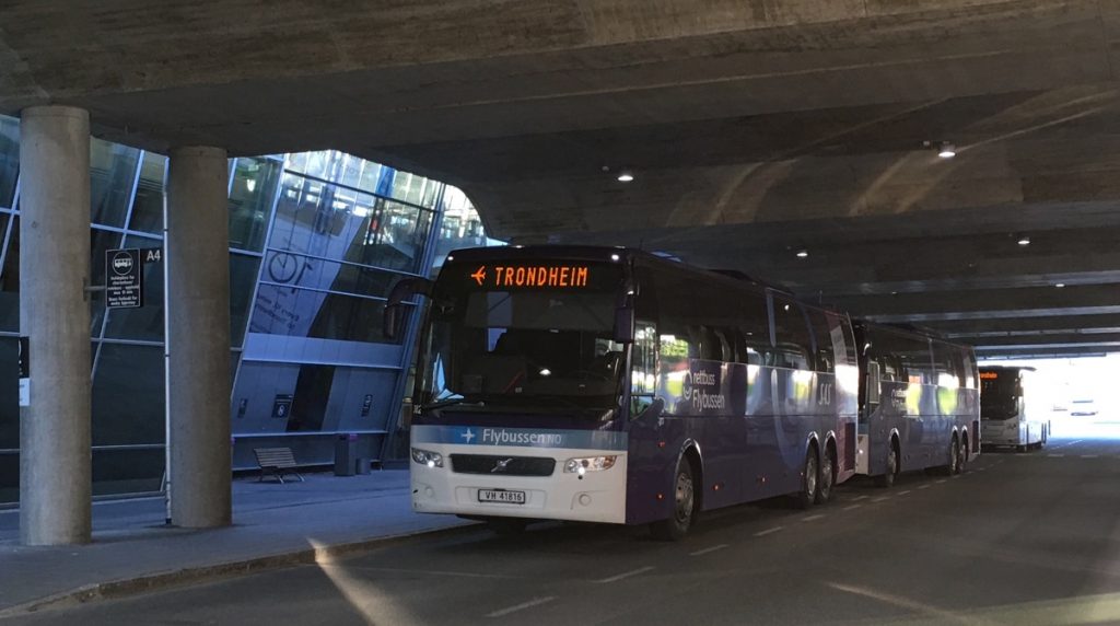 Airport bus in Trondheim