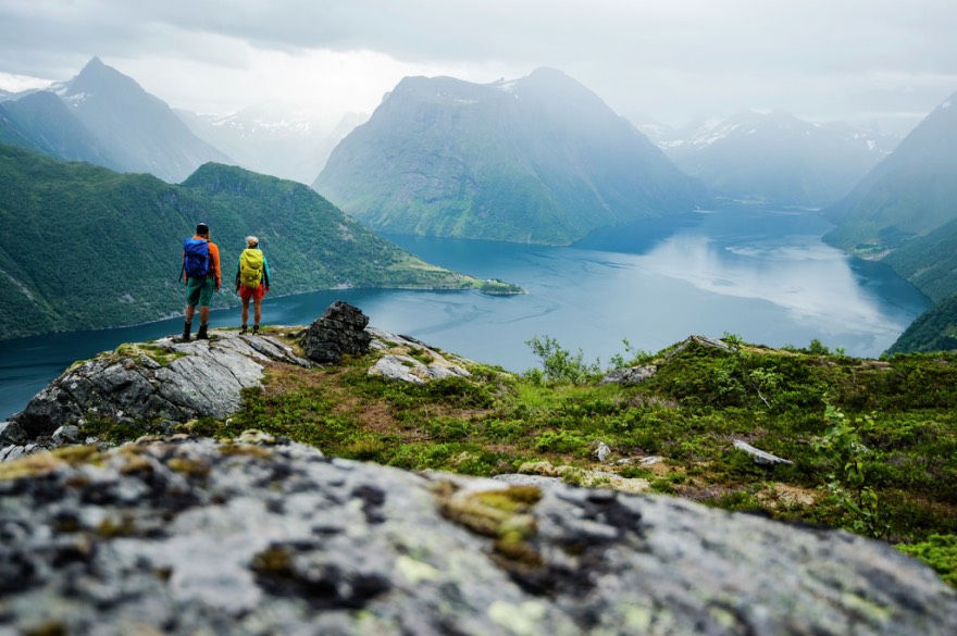 Hiking near Sæbø, Hjørundfjord