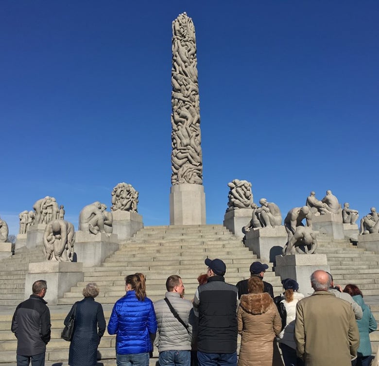 The monolith of Oslo's Vigeland Park