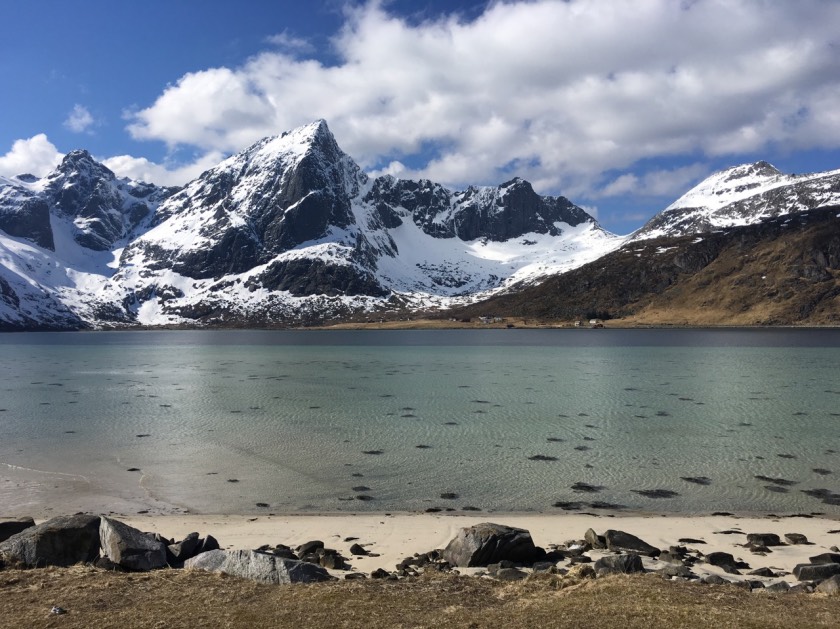 A roadside beach in Lofoten, Arctic Norway