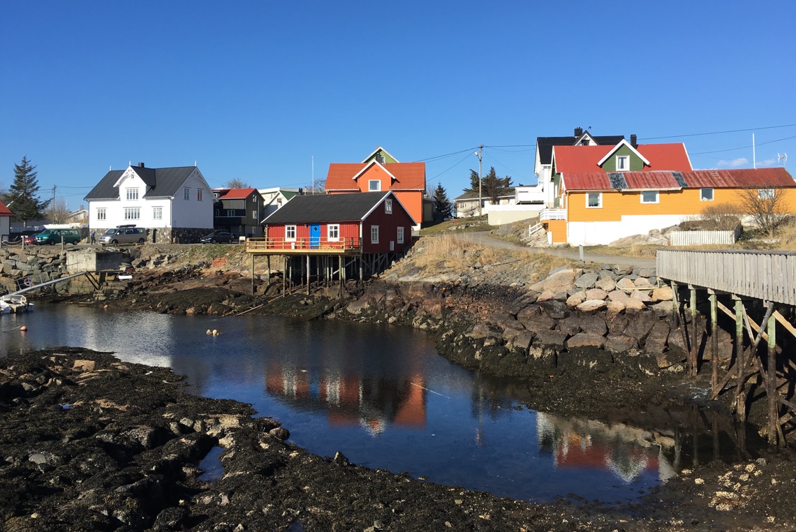 Rocky shoreline of Henningsvær