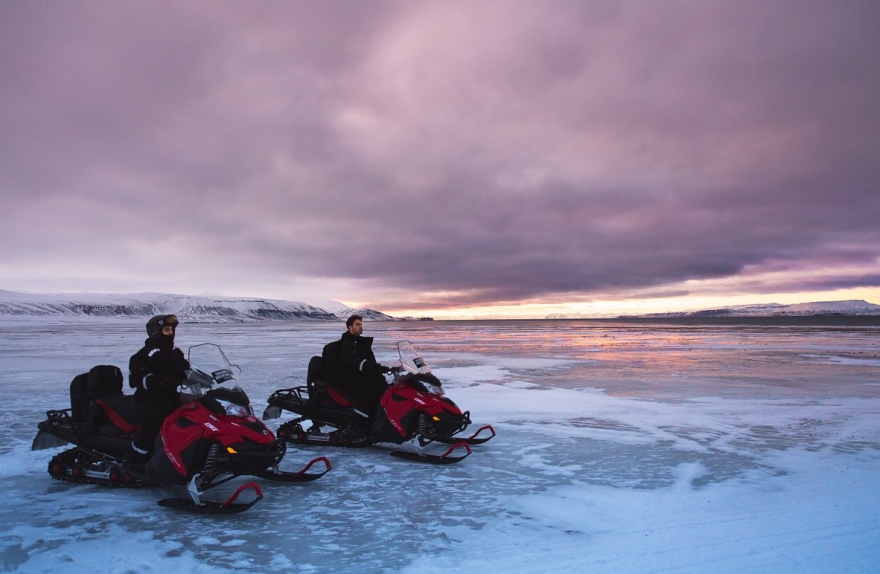 Snowmobiles are a vital mode of transport on Svalbard