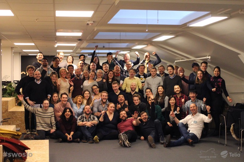 Group photo from the February 2017 Startup Weekend Oslo event