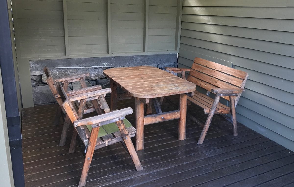 Eating area on the terrace