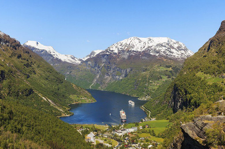 Famous viewpoint of the Geirangerfjord in Norway