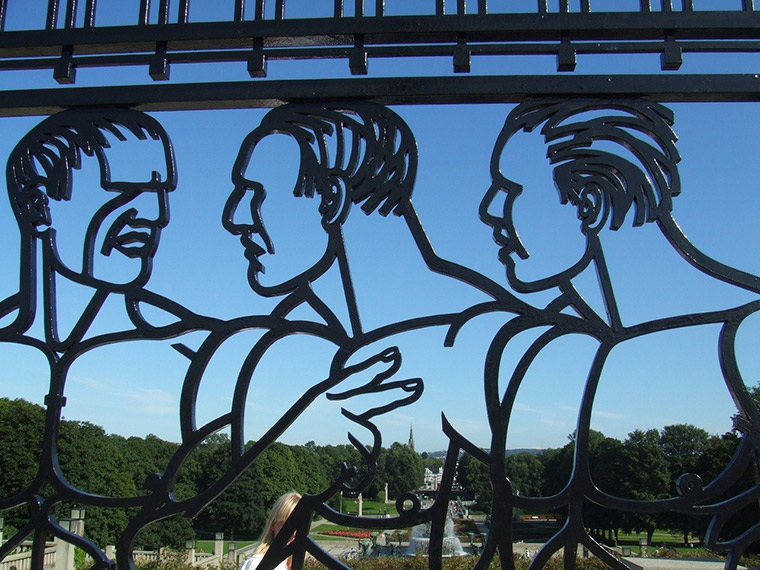 Feature gates at Vigeland Park in Oslo, Norway