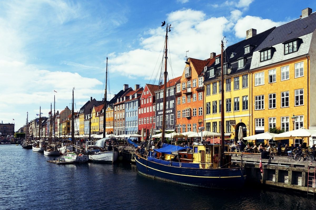 Typical Copenhagen city scene