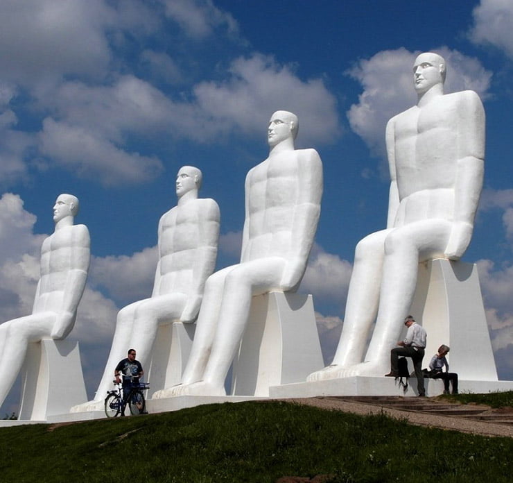 The famous white men of Esbjerg, Denmark