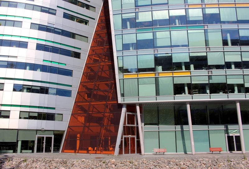 Modern office buildings in Oslo, Norway