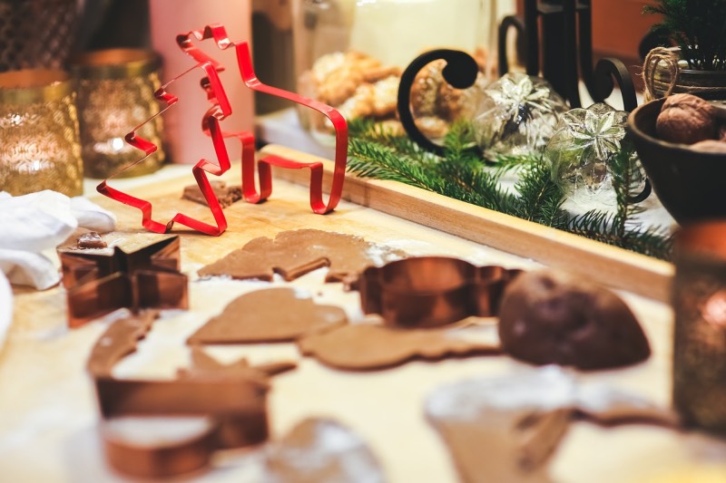 Making gingerbread cookies