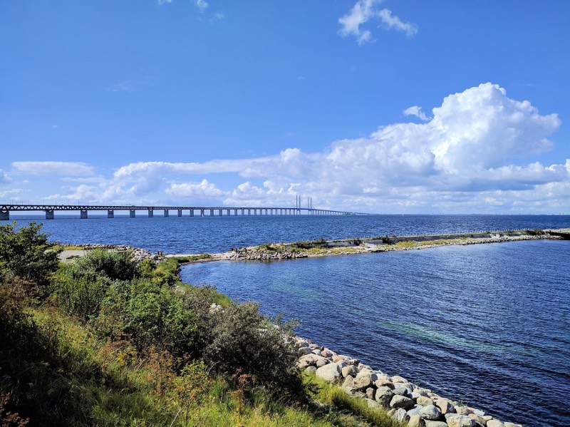 Öresund Bridge in Malmö, Sweden.
