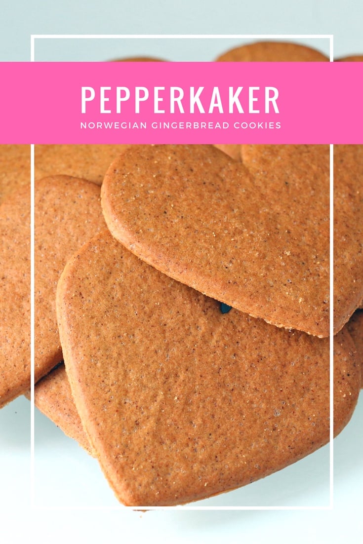 Pepperkaker: Norwegian gingerbread cookies are typically eaten during the Christmas period with tea, coffee or mulled wine.