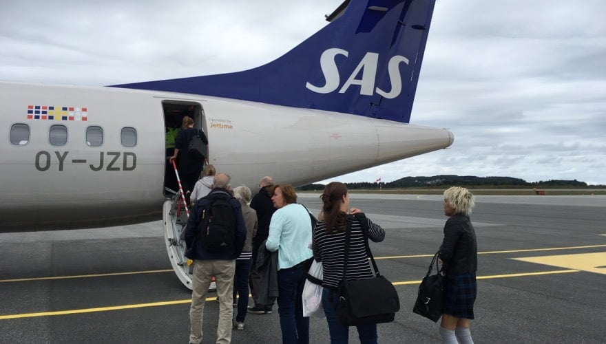 Boarding a SAS plane