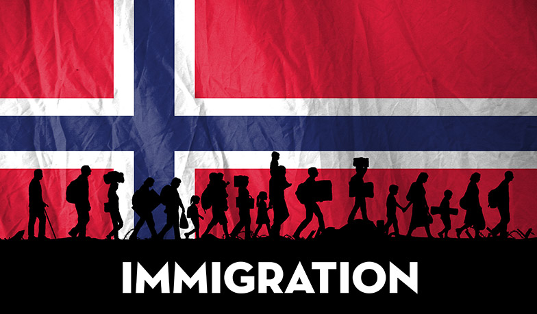 Immigration to Norway flag