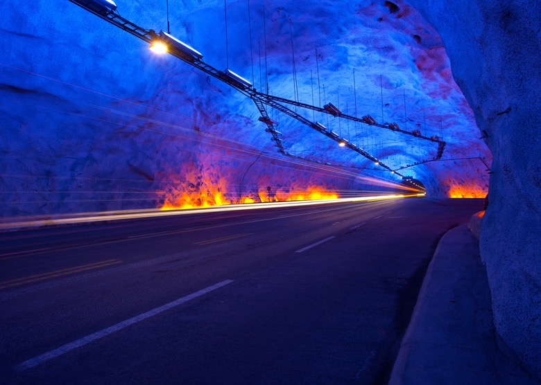 Inside the Lærdal tunnel in Norway: The world's longest underground road tunnel