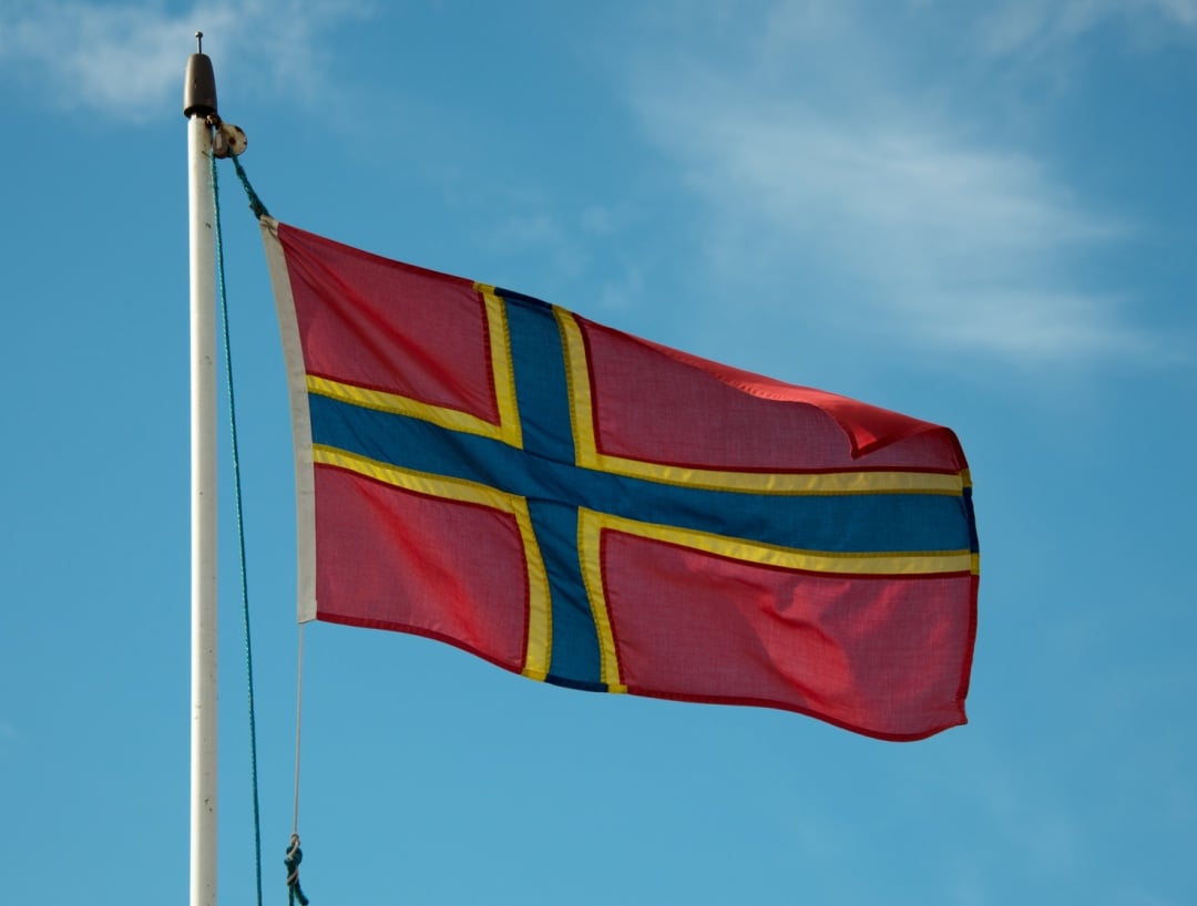 The flag of Orkney is a Nordic cross