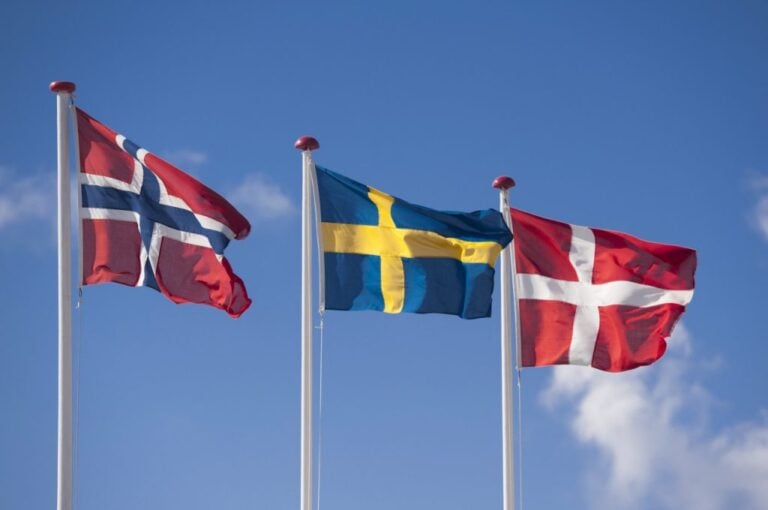 The Scandinavian flags