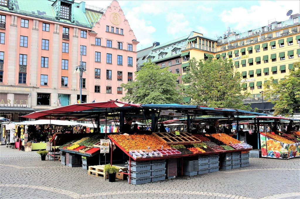 Open market in the Swedish capital